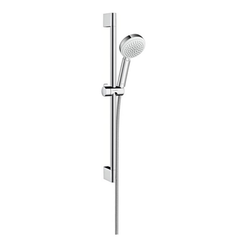 hansgrohe Brauseset CROMETTA 100 VARIO Brausestange Unica´Croma 650 mm weiß/chrom