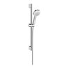 hansgrohe Brauseset CROMETTA 100 VARIO Brausestange Unica´Croma 650 mm weiß/chrom