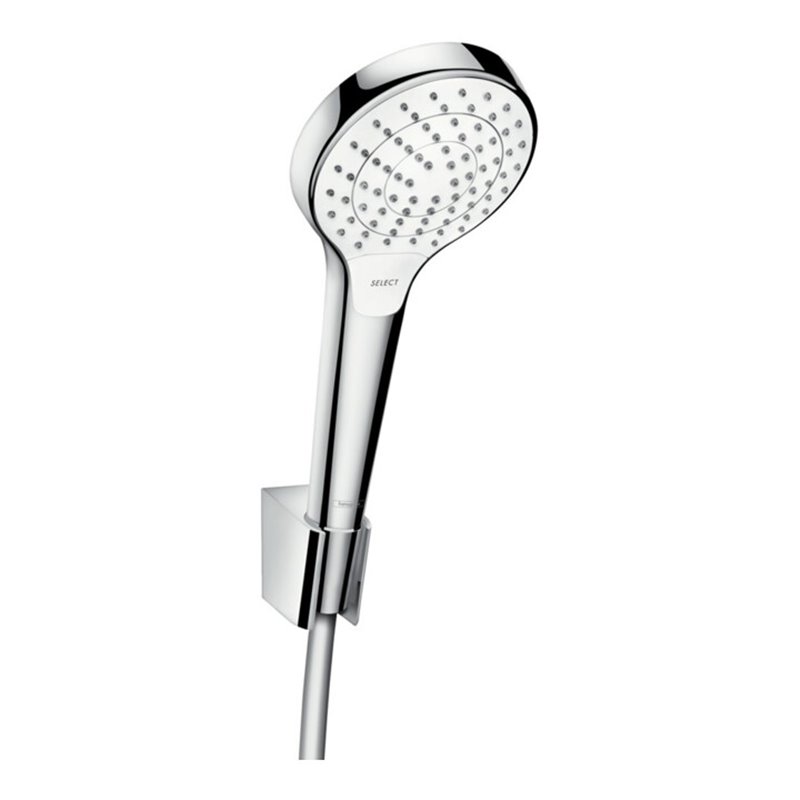 hansgrohe Brausehalter-Set Croma Sel. S Vario 1600mm Brauseschlauch, weiß/chrom
