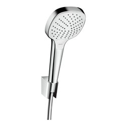 hansgrohe Brausehalter-Set Croma Sel. E Vario 1250mm Brauseschlauch, weiß/chrom