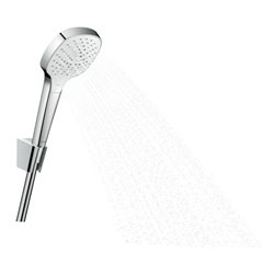 hansgrohe Brausehalter-Set Croma Sel. E Vario 1250mm Brauseschlauch, weiß/chrom