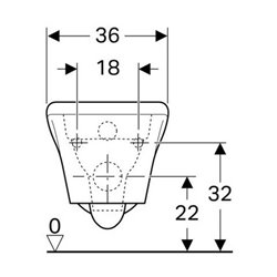 Geberit Wand-Tiefspül-WC MYDAY Rimfree, geschlossene Form weiß