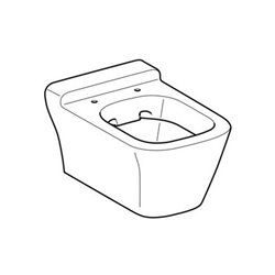 Geberit Wand-Tiefspül-WC MYDAY Rimfree, geschlossene Form weiß