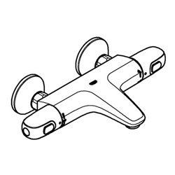 Grohe Thermostat-Wannenbatterie GROHTHERM 1000 DN 15, Wandmontage chrom