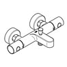 Grohe Thermostat-Wannenbatterie C GROHTHERM 1000 DN 15, Wandmontage chrom