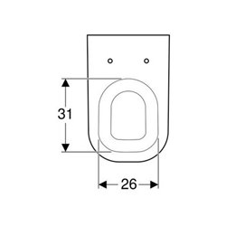 Geberit Tiefspül-WC SMYLE wandhängend, 6 l weiß
