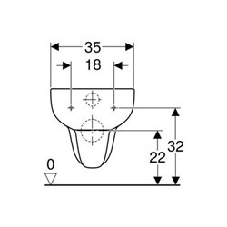 Geberit Tiefspül-WC SMYLE wandhängend, 6 l weiß
