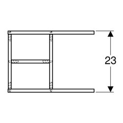Geberit Schubladeneinsatz T-Unterteilung, 320 x 70 x 230 mm, hellgrau
