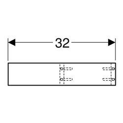 Geberit Schubladeneinsatz T-Unterteilung, 320 x 70 x 230 mm, hellgrau