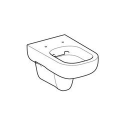 Geberit Tiefspül-WC SMYLE spülrandlos, wandhängend, 6 l weiß