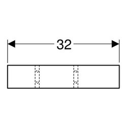 Geberit Schubladeneinsatz H-Unterteilung, 320 x 70 x 150 mm, hellgrau