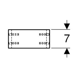 Geberit Schubladeneinsatz H-Unterteilung, 320 x 70 x 150 mm, hellgrau