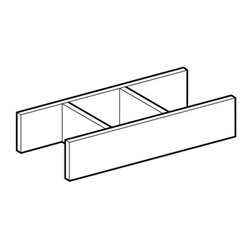 Geberit Schubladeneinsatz H-Unterteilung, 320 x 70 x 150 mm, hellgrau