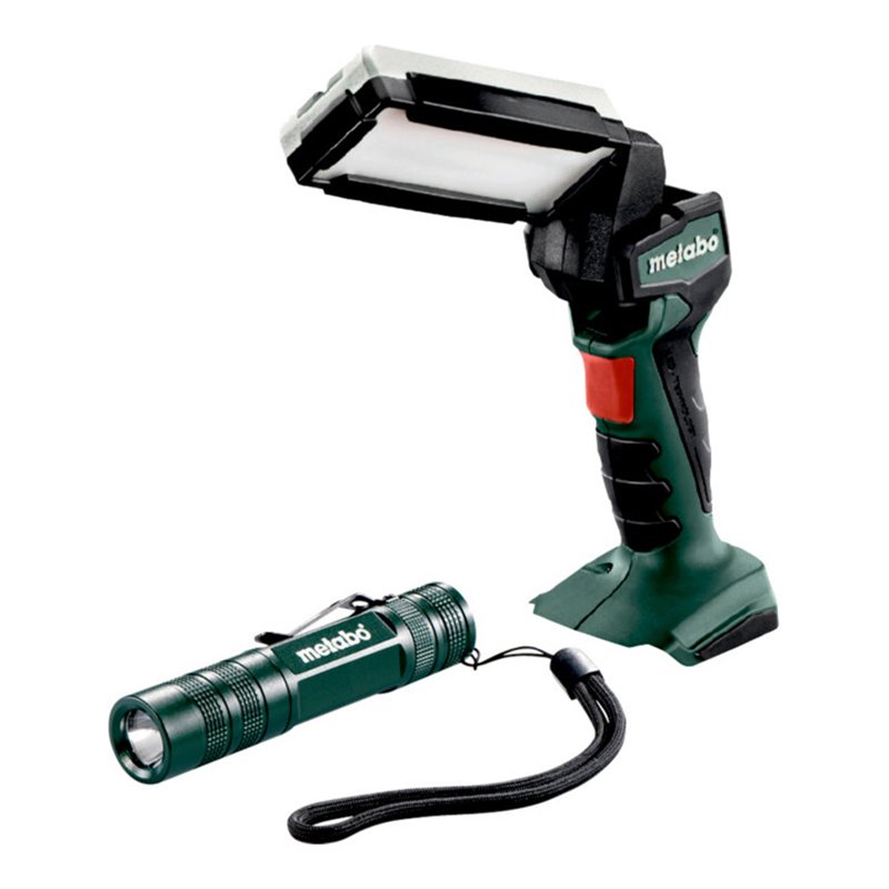 Metabo Set Akku-Stablampe SLA 14.4-18 LED mit Taschenlampe