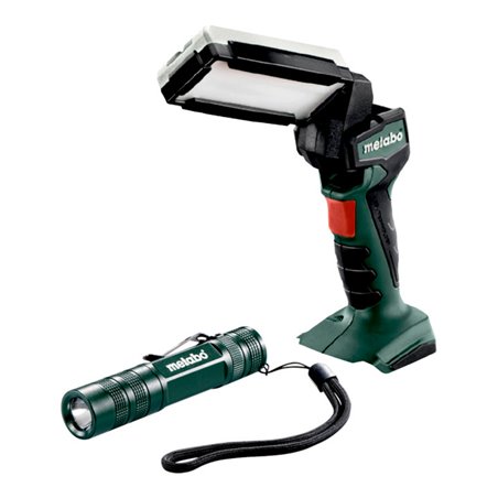 Metabo Set Akku-Stablampe SLA 14.4-18 LED mit Taschenlampe