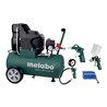 Metabo Kompressor Basic 250-24 W OF Set mit Druckluft-Werkzeugset LPZ 4 Set