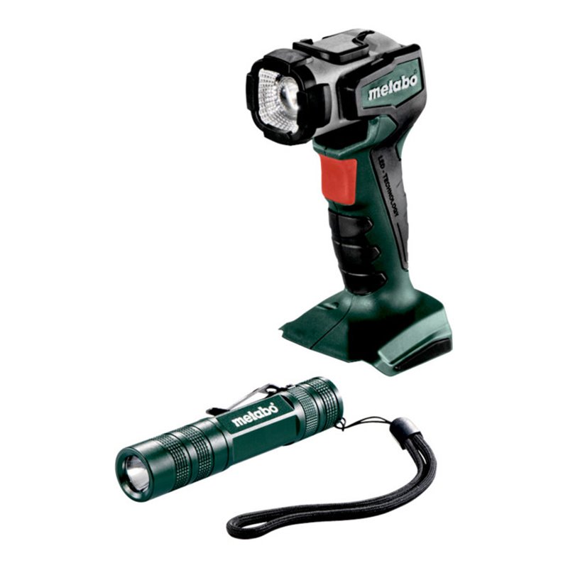 Metabo Set Universal-Akku-Handlampe ULA 14.4-18 LED mit Taschenlampe