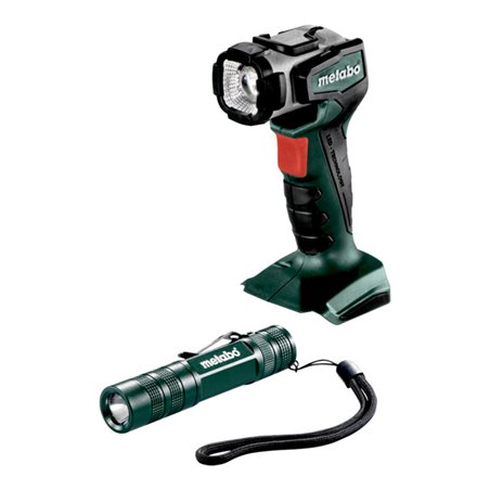 Metabo Set Universal-Akku-Handlampe ULA 14.4-18 LED mit Taschenlampe