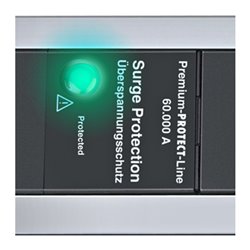 Alu-Office-Line 60.000A Überspannungsschutz-Steckdosenleiste mit USB-Ladefunktion 4-fach 1,8m H05VV-F 3G1,5