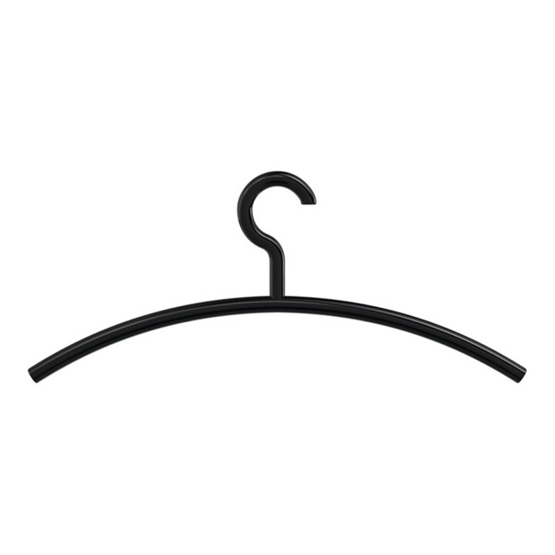 Kleiderb.570.3B 90 Ku.90 tiefschwarz ma B.450mm H.190mm HEWI