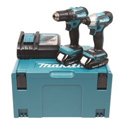 Makita LXT Akku-Maschinensatz mit Kompaktbohrer und Schlagschrauber 18V DLX2220AJ