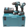 Makita LXT Akku-Maschinensatz mit Kompaktbohrer und Schlagschrauber 18V DLX2220AJ