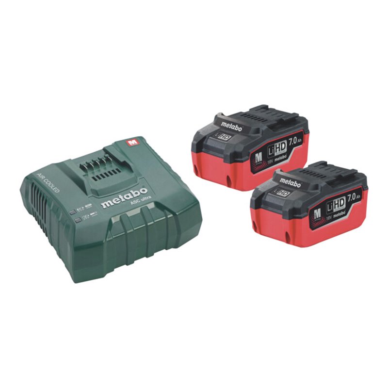 Metabo Basic-Set 2x LiHD 7,0Ah + ASC Ultra