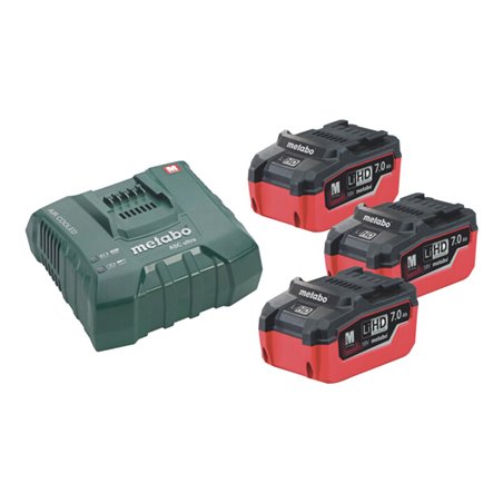 Metabo Basic-Set 3 x LiHD 7,0 Ah + ASC Ultra