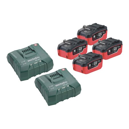 Metabo Basic-Set 4x LiHD 7,0Ah +2 ASC Ultra