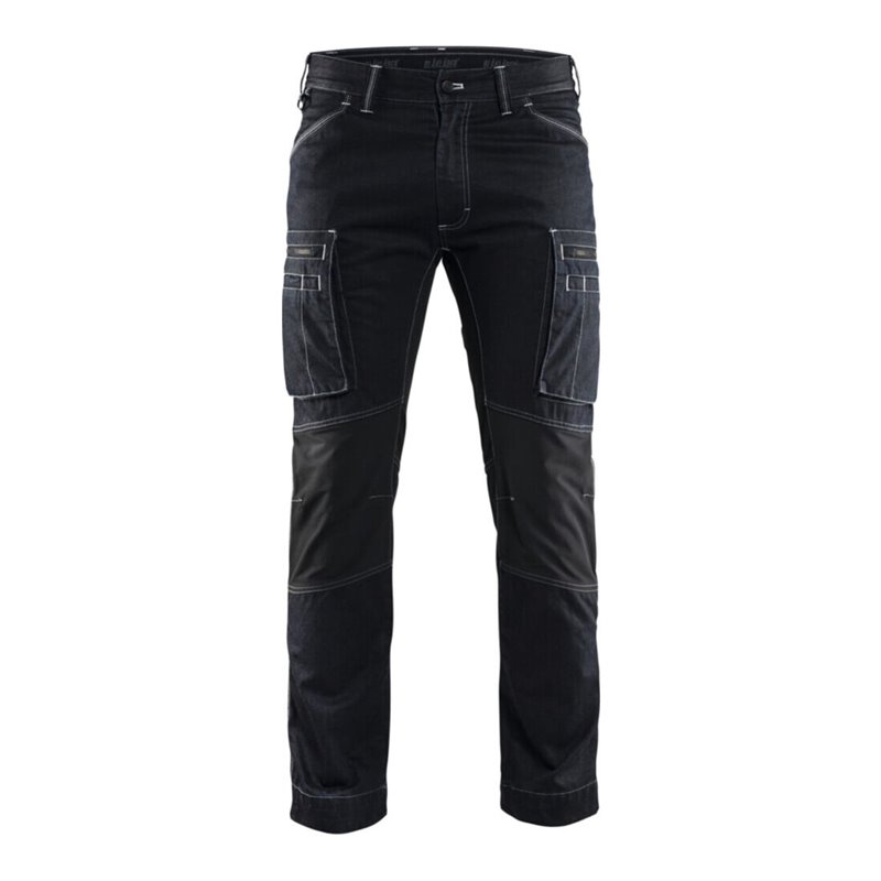 FHB WILHELM Stretch-Jeans Arbeitshose schwarzblau