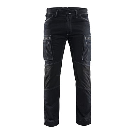 FHB WILHELM Stretch-Jeans Arbeitshose schwarzblau