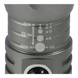 Kraftwerk Aluminium Taschenlampe LED und Zoom