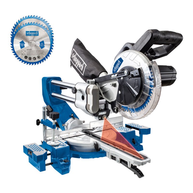 Scheppach Kappzugsäge HM90SL mit 2. Sägeblatt 2200W Durchmesser 216mm