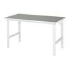 Rau Arbeitstisch Tom, stufenlos manuell höhenverstellbar zwischen 760 - 1080 mm, Arbeitsplatte Linoleum