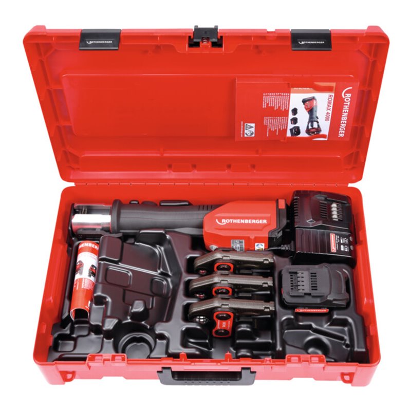 Rothenberger ROMAX 4000 Pressbacken-Set SV15-22-28 mm, 1x4 Ah, EU