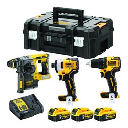 DEWALT Akku Kombopack 18 V / 5 Ah (3-tlg.) DCK377P3T-QW