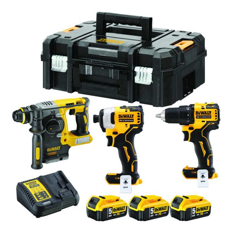 DEWALT Akku Kombopack 18 V / 5 Ah (3-tlg.) DCK377P3T-QW