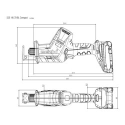 Metabo Akku-Säbelsäge SSE 18 LTX BL Compact Karton