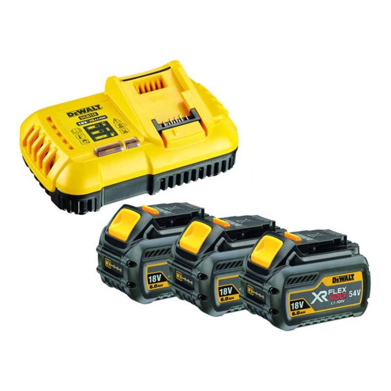 DEWALT Flexvolt Starter-Set 3x Akku, 54V /108 Wh DCB118T3-QW