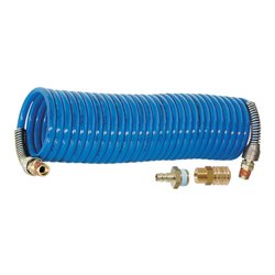 Riegler Nylon-Spiralschlauch 1/4 Zoll mit Kupplung 5 m