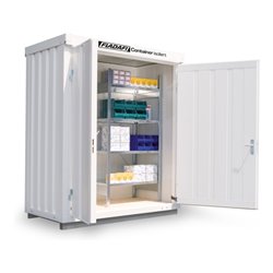 FLADAFI® Materialcontainer IC 1100 isoliert, mit isoliertem Boden lackiert in RAL-Farbton