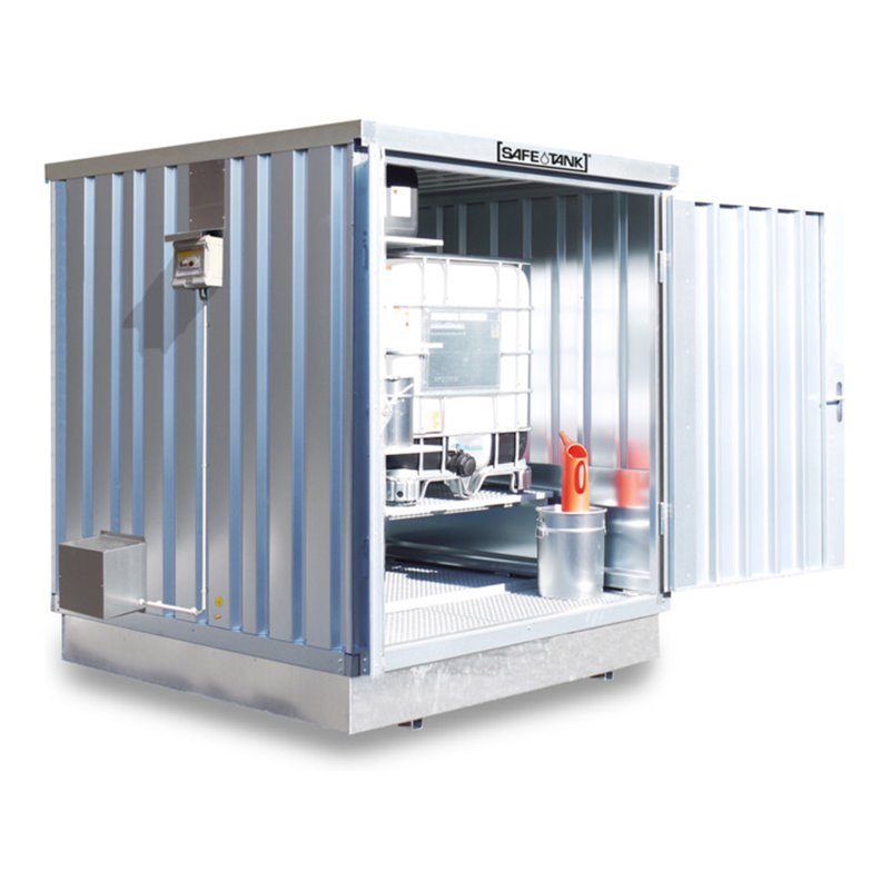 Säbu SAFE TANK 400 KTC,(Außenaufstellung) Verzinkt, montiert, B 2.400 x T 2.500 x H 2.400 mm Außenmaß