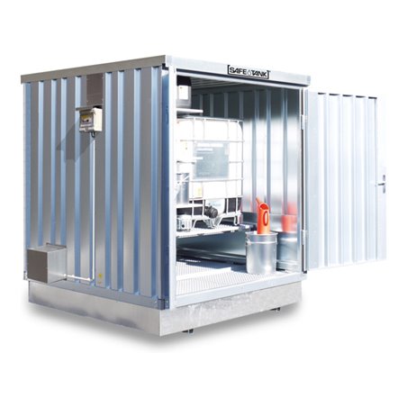 Säbu SAFE TANK 400 KTC,(Außenaufstellung) Verzinkt, montiert, B 2.400 x T 2.500 x H 2.400 mm Außenmaß