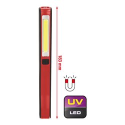 KS Tools LED COB Stripe Inspektionslampe 190 Lumen mit UV-Spot LED