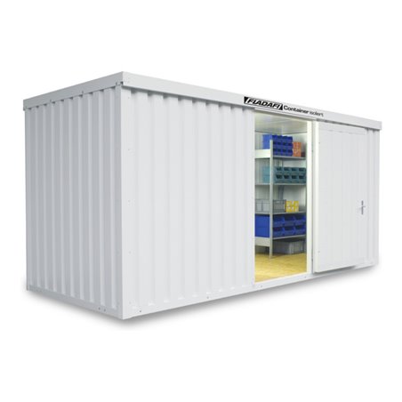 FLADAFI® Materialcontainer IC 1500 isoliert, mit Holzfußboden lackiert in RAL-Farbton