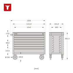 STIER Werkstattwagen XXL bestückt 265-teilig