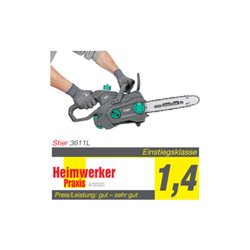 STIER Akku-Kettensäge 3611L 36V 12' + 2,5 Ah Akku + Schnellladegerät  + gratis STIER Sonnenbrille