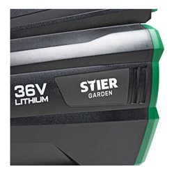 STIER Akku-Laubbläser SLG-92 + 4,0 Ah Akku + Schnellladegerät + gratis STIER Sonnenbrille