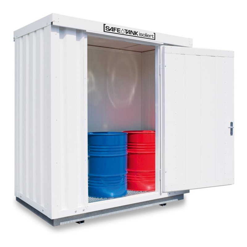 Säbu SAFE Tank STI 300 isoliert montiert Kunststoffbeschichtet RAL 9002
