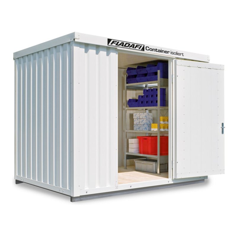 FLADAFI® Materialcontainer IC 1300 isoliert, mit isoliertem Boden lackiert in RAL-Farbton